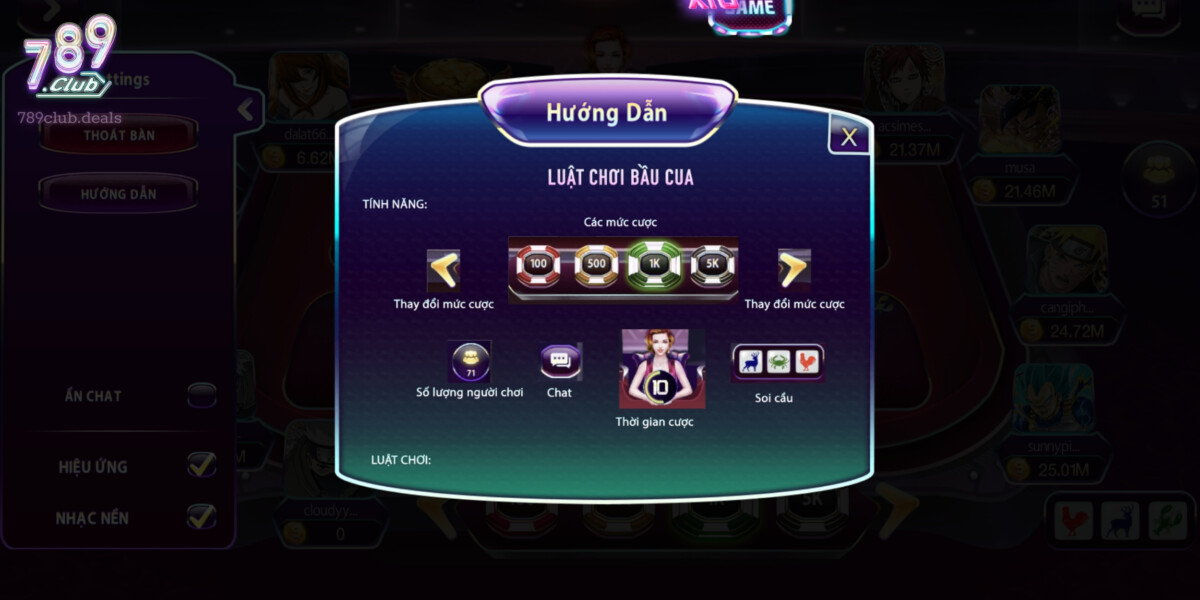 Tính Năng Của Bầu Cua Tại 789Club